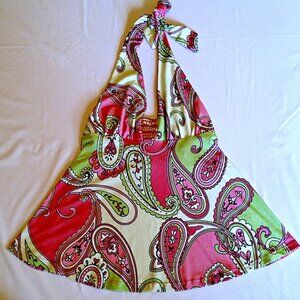 Sassy Halter Neck Paisley Print Top